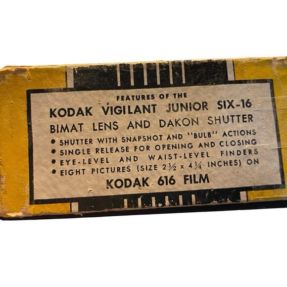 Vintage Kodak Vigilant Junior Six-16 Camera With Box and Manual Canada Untested - Picture 7 of 7